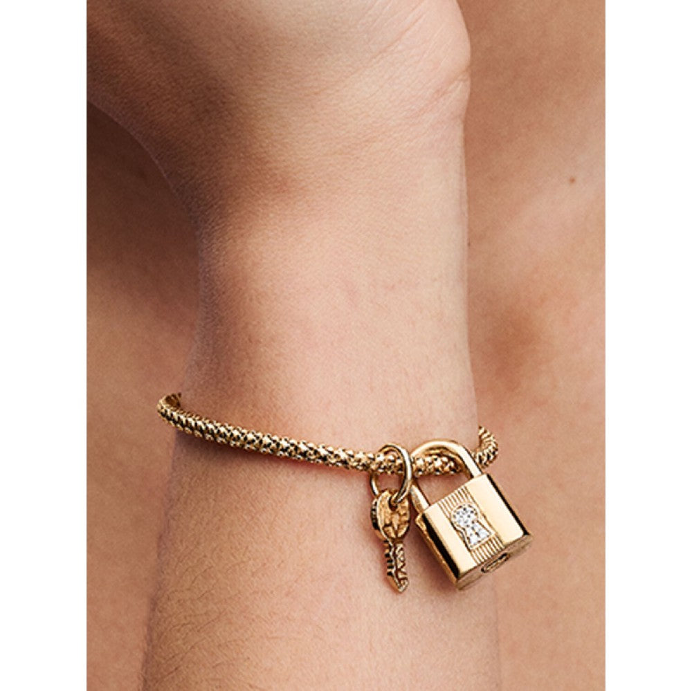 Charm Pendente Lucchetto e Chiave dell'Amore da incidere