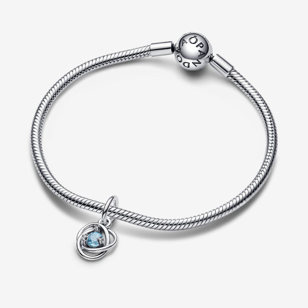 Pendente Cerchio Eterno Azzurro Marzo