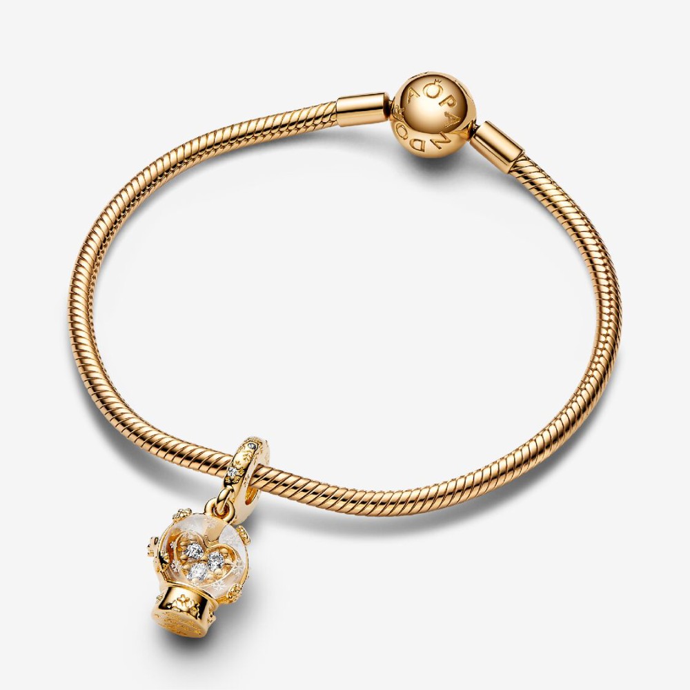 Charm Pendente Palla di Neve con Cuore