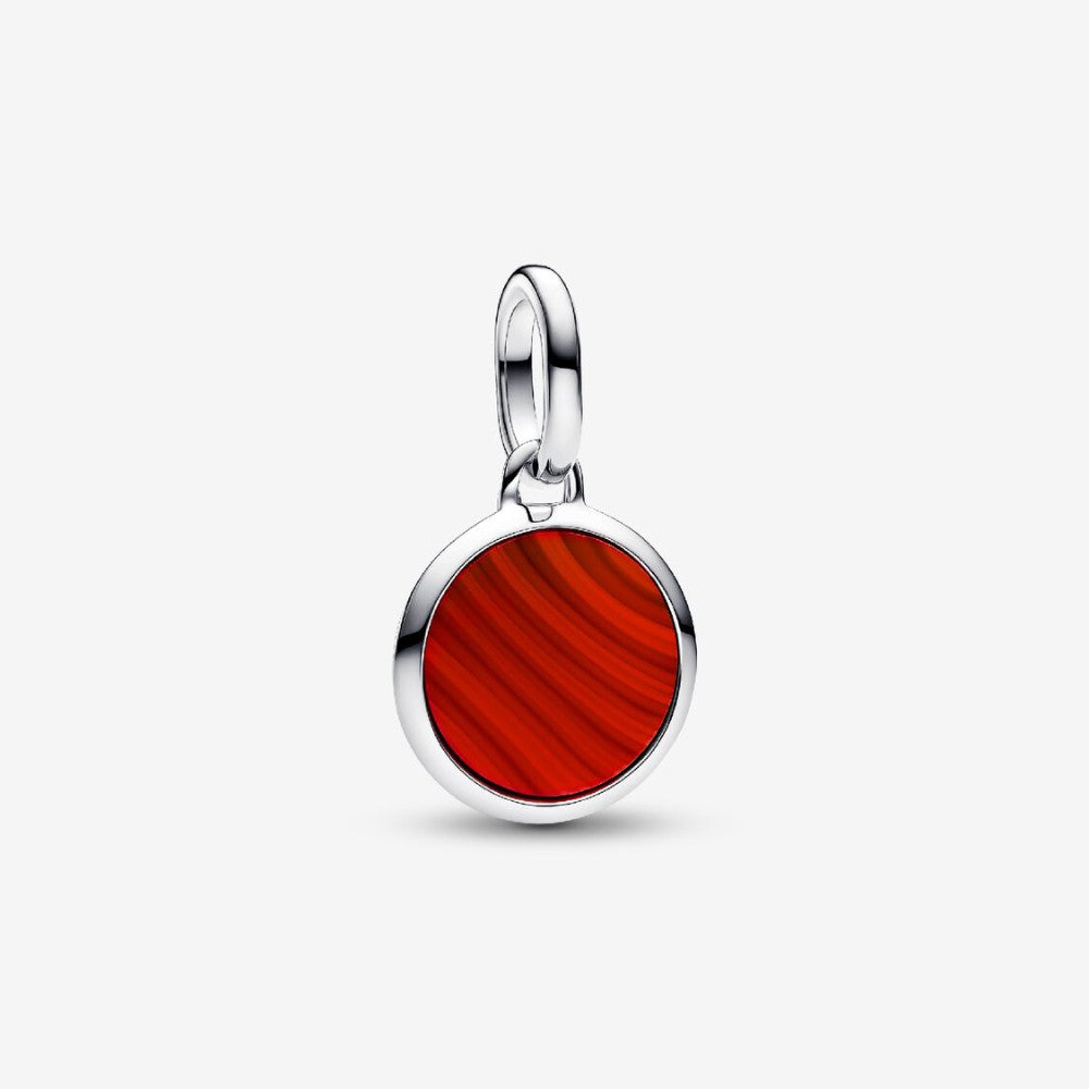 Charm Medallion Mini Vetro di Murano Rosso da incidere Pandora ME