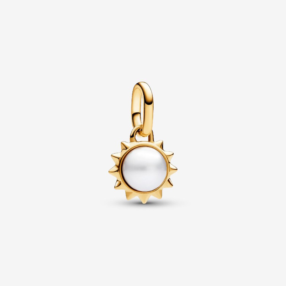Charm Mini Pendente Sun con Perla d’Acqua Dolce Coltivata Pandora ME