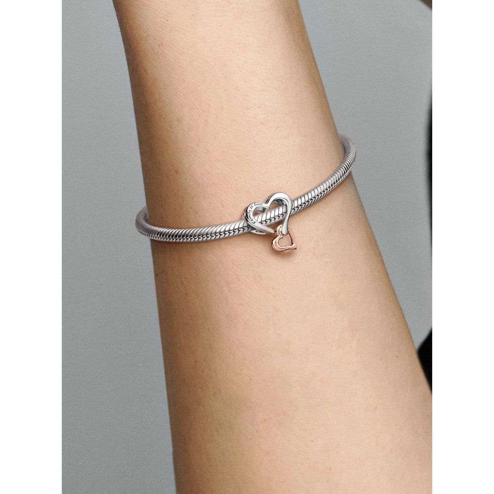 Charm Openwork Cuore Infinito "Family is Love"