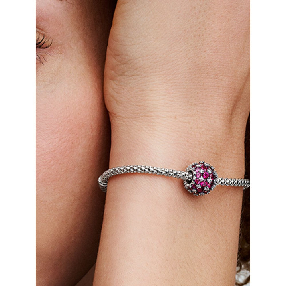 Charm Pavè Pietre Luminose Fucsia
