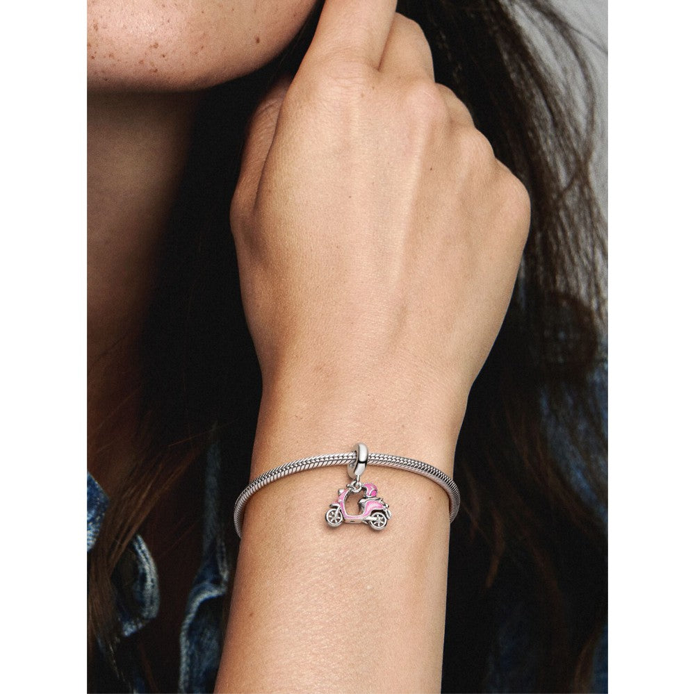 Charm Pendente Scooter Rosa