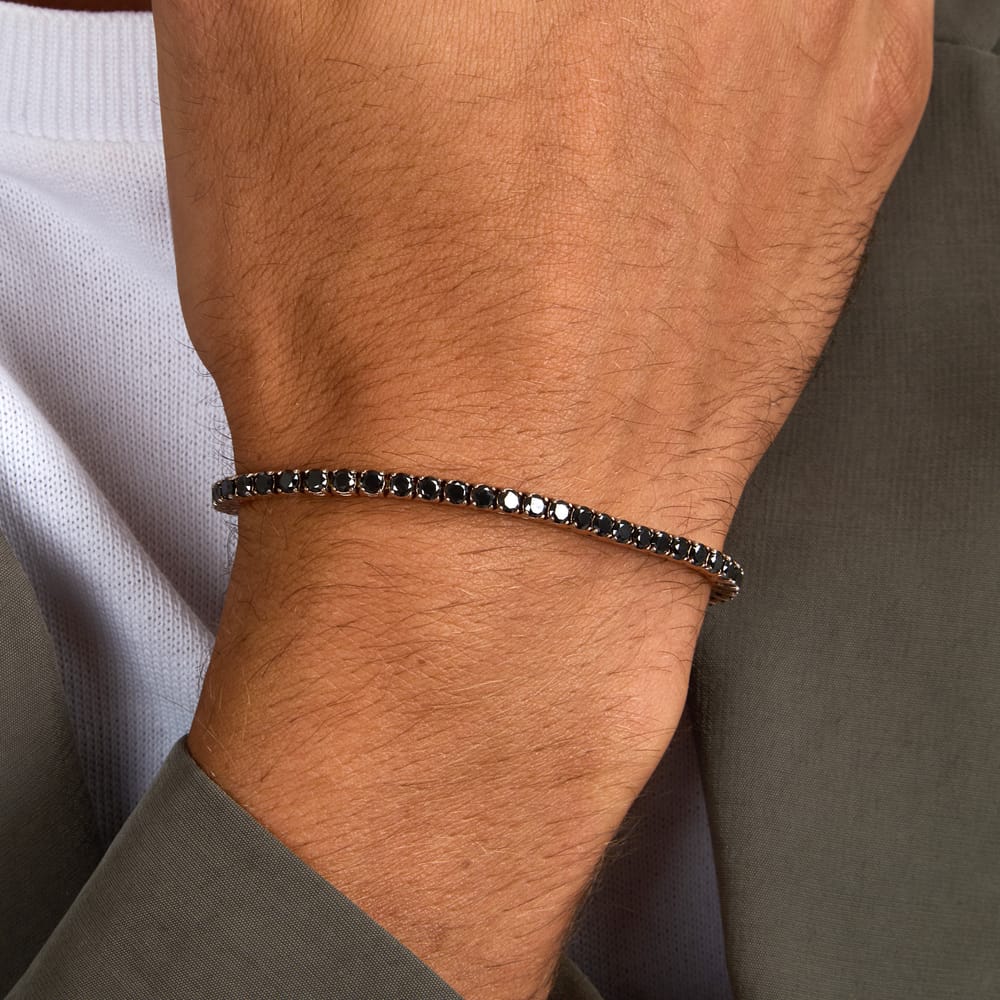 Bracciale Tennis Club in Acciaio Rosato e Zirconi Neri – Morellato SABV04 indossato