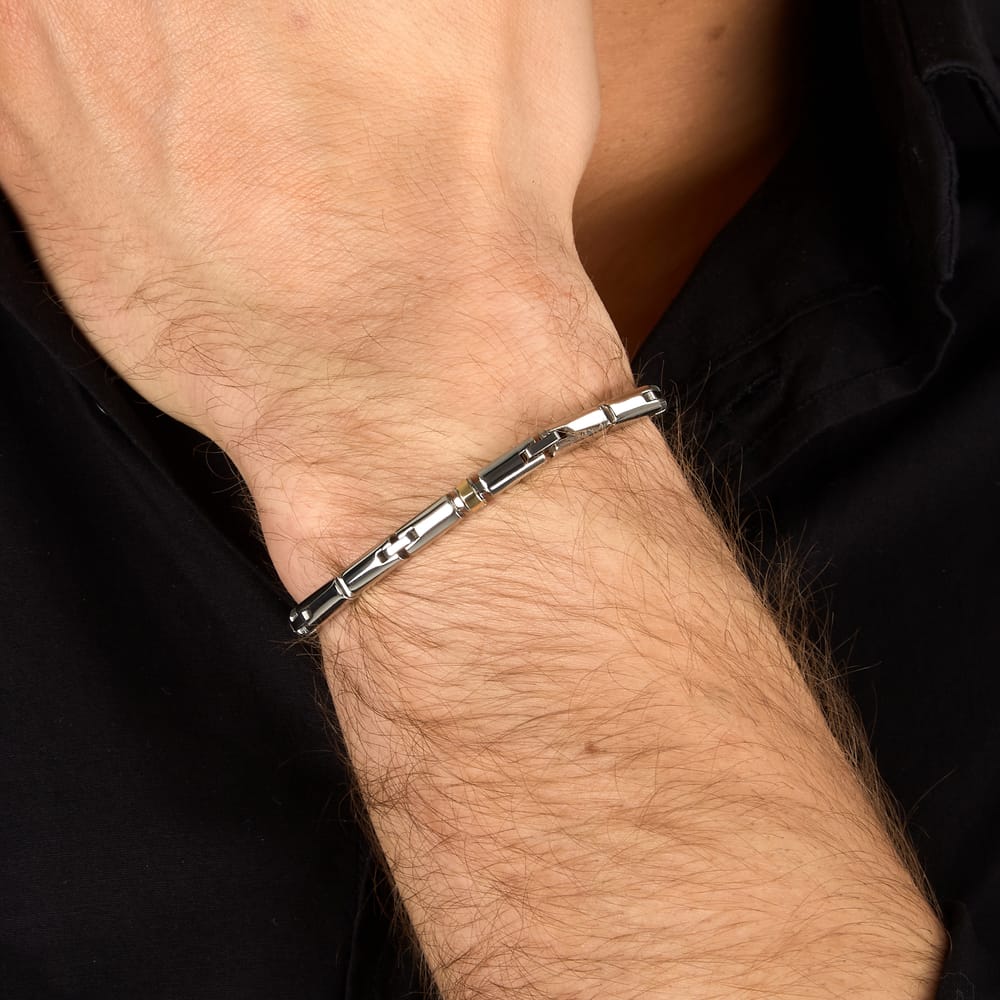 Bracciale Gold a Catena in Acciaio e Oro 18kt – Morellato SABY15 indossato