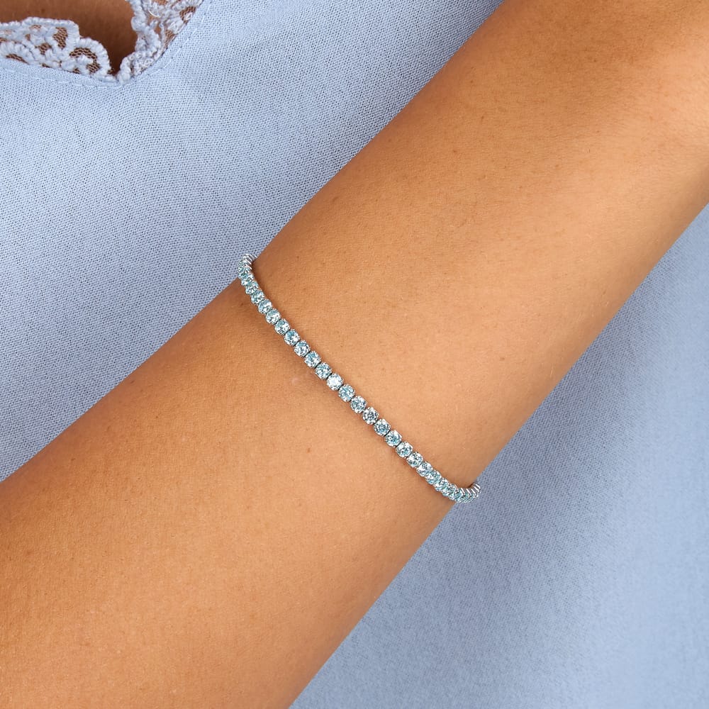 Bracciale Tennis Infinito in Argento e Zirconi Blu – Morellato SABD09 indossato