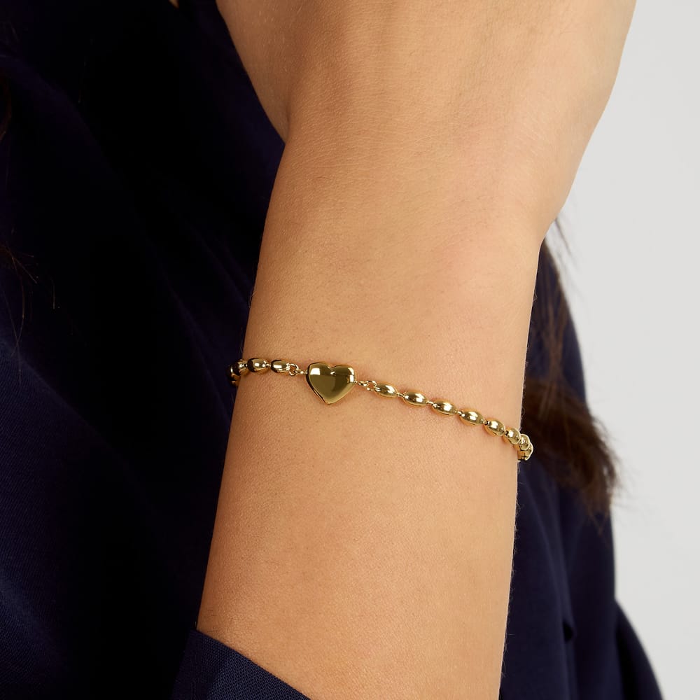 Bracciale Intrecci a Catena Cuore in Acciaio Dorato – Morellato SAZC12 indossato