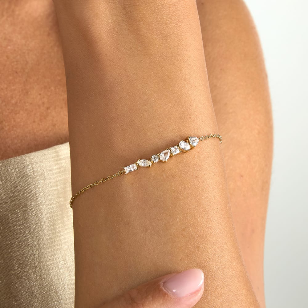 Bracciale Riflessi in Argento Dorato e Zirconi Bianchi – Morellato SABC15 indossato