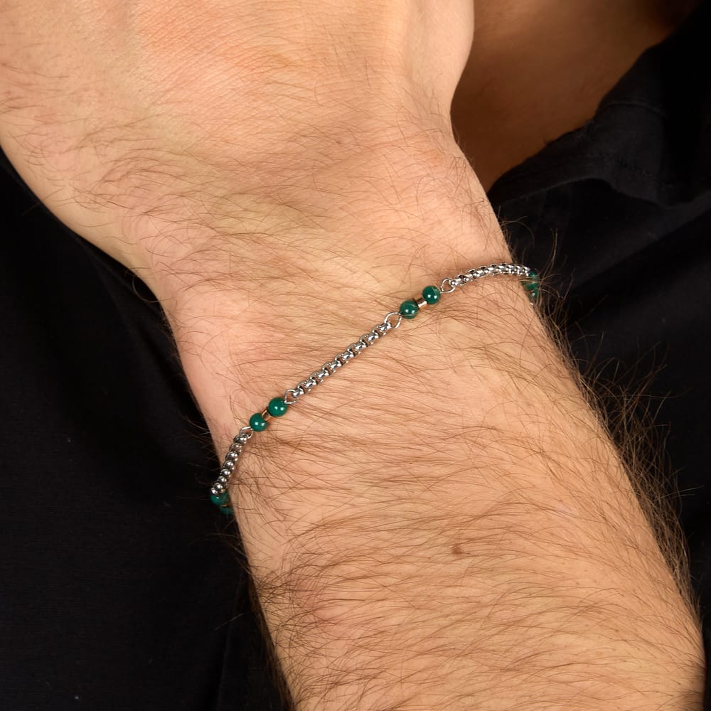 Bracciale Terra a Catena in Acciaio e Quarzo – Morellato S1756 indossato