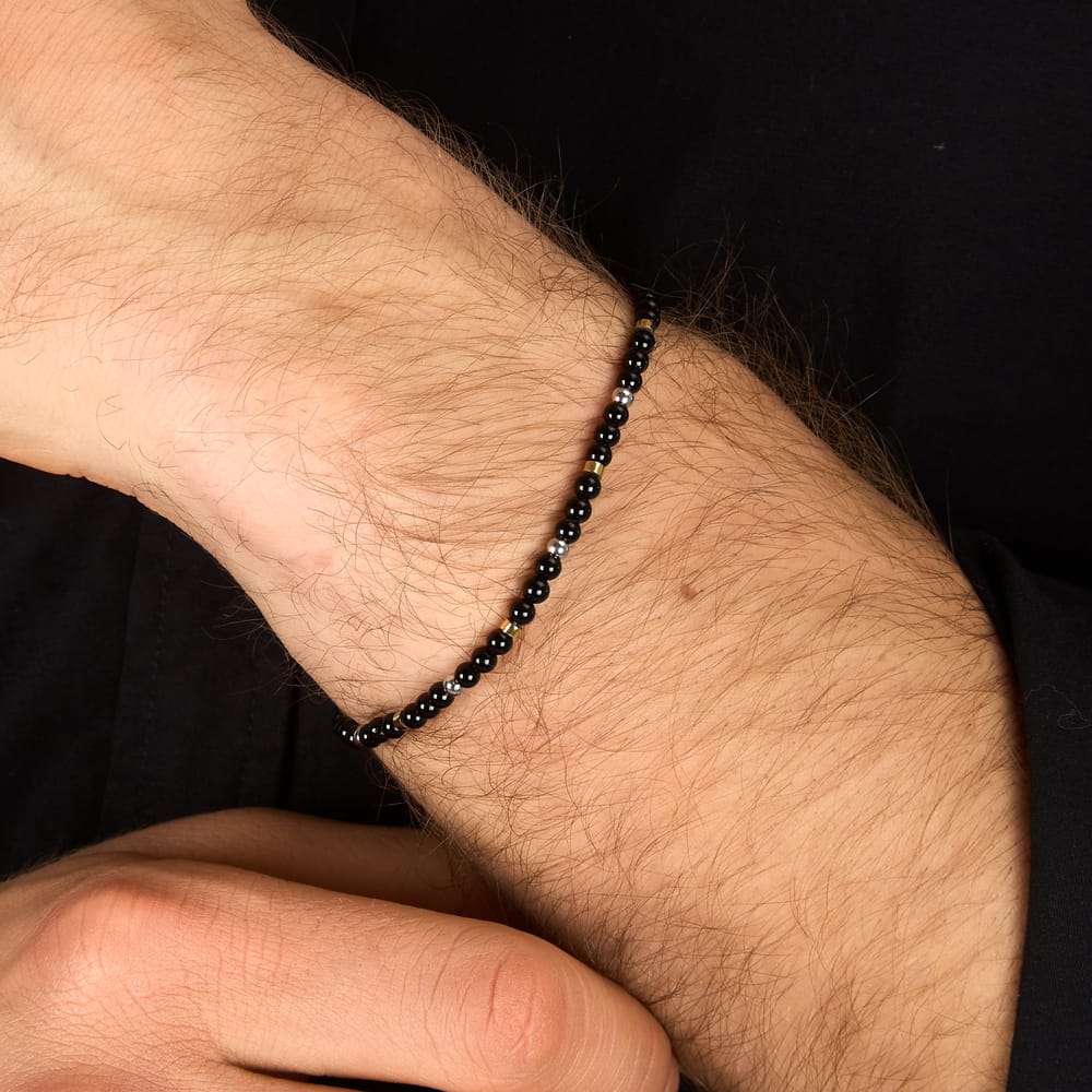Bracciale Terra a Catena in Acciaio e Onice – Morellato S1759 indossato