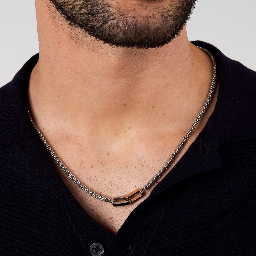 Collana Motown a Catena in Acciaio – Morellato SABY11 indossato