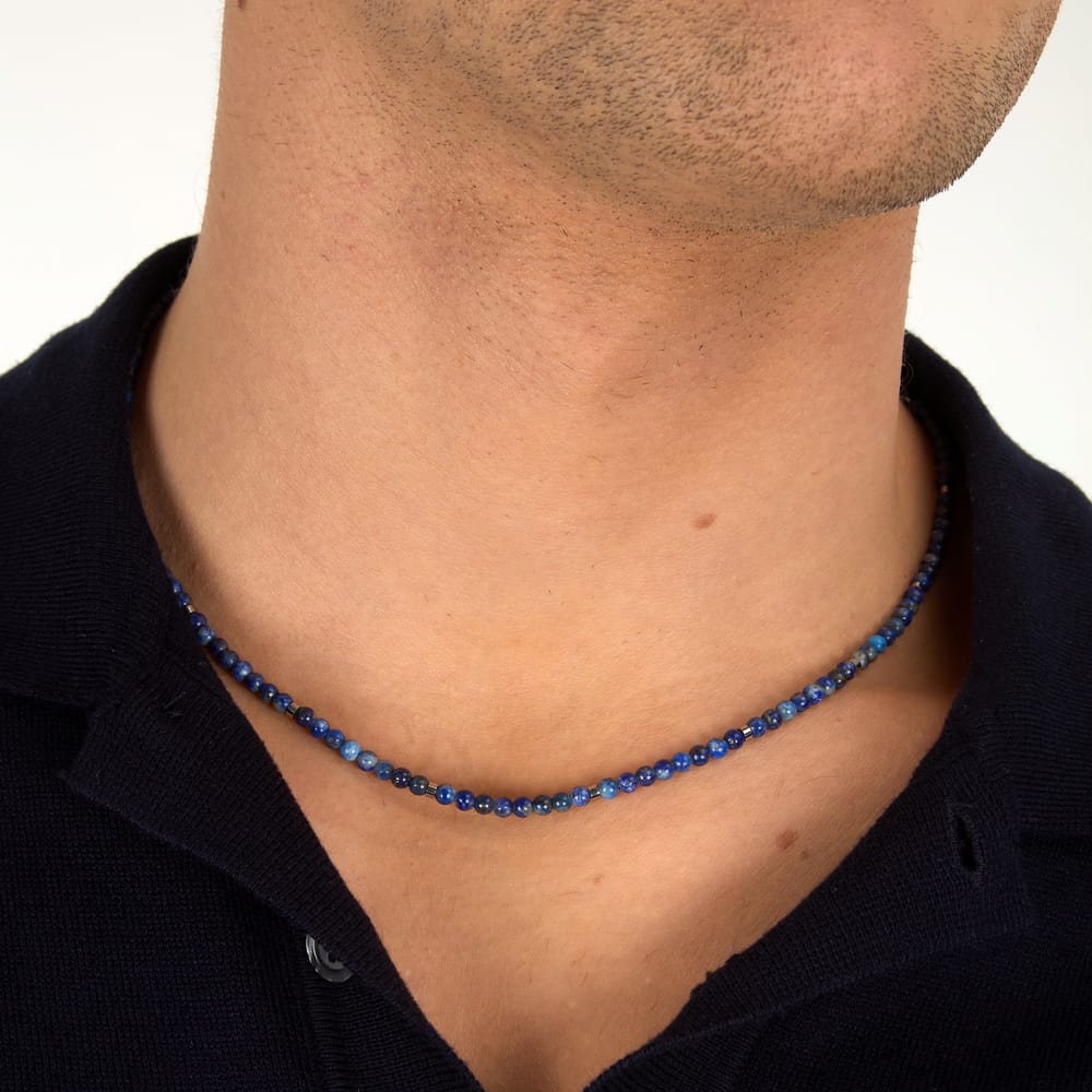 Collana Terra a Catena in Acciaio e Lapislazzuli – Morellato S1751 indossato
