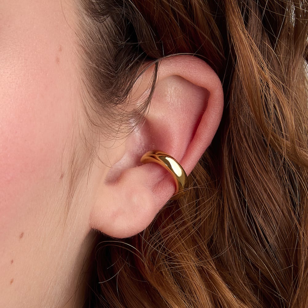 Mono Orecchino Earcuff a Cerchio in Acciaio Dorato – Morellato SAUP38 indossato