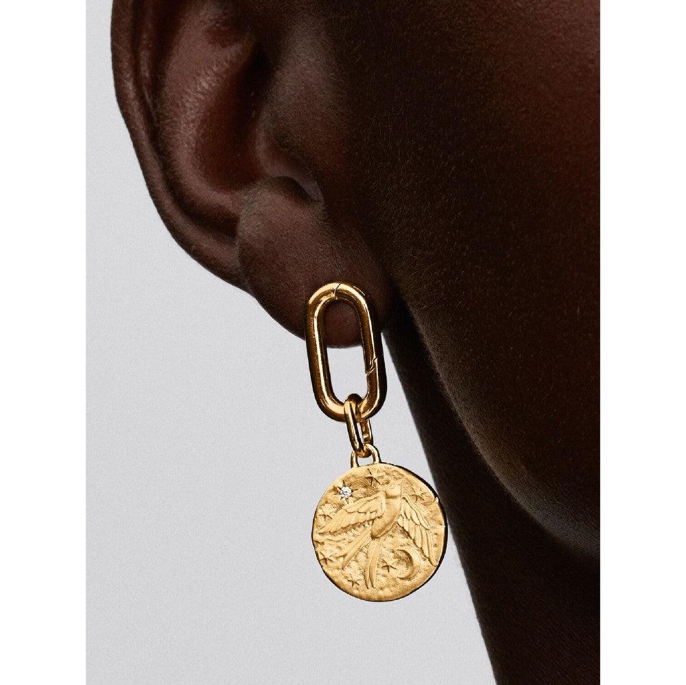 Charm Medallion Rondine "Dum Vita Est Spes Est"