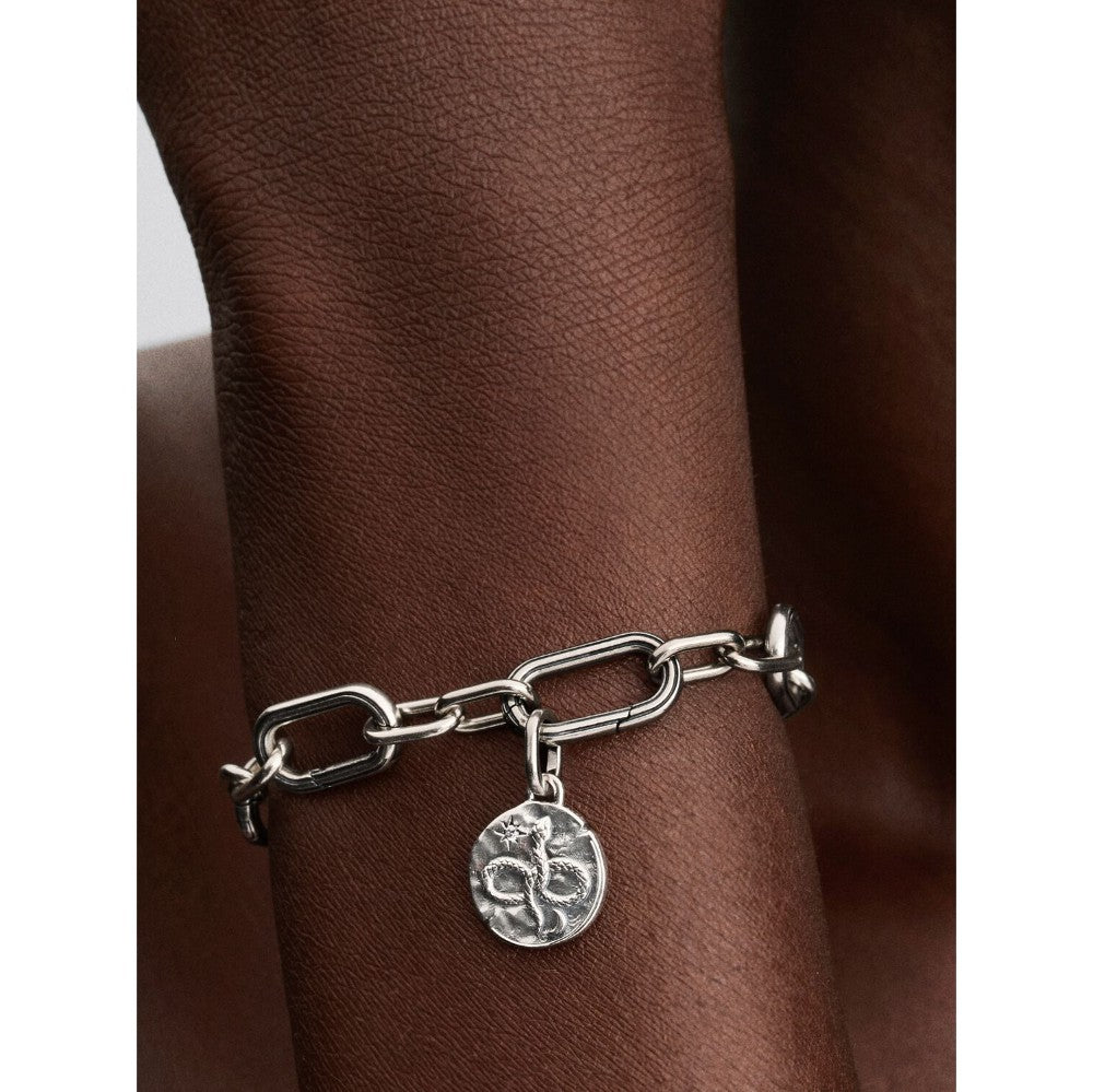 Charm Medallion Serpente "Memento Vivere"