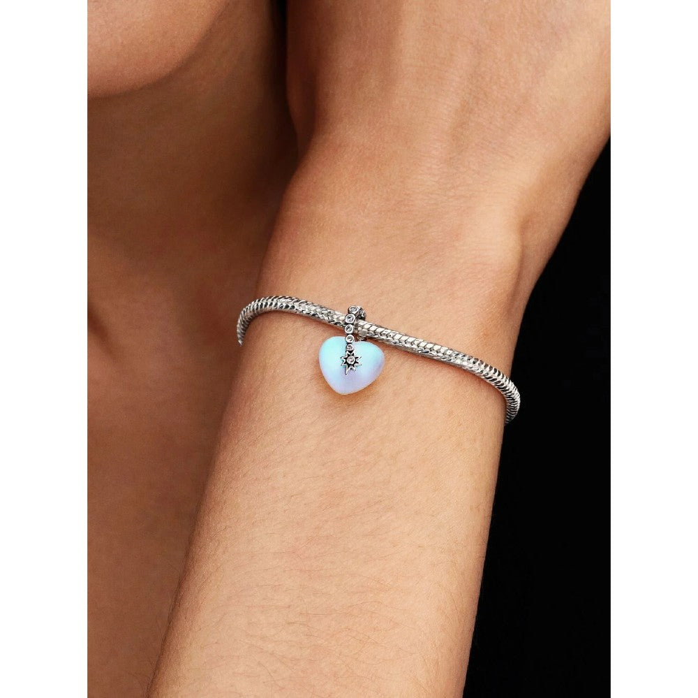 Charm Pendente Cuore e Stella Cadente