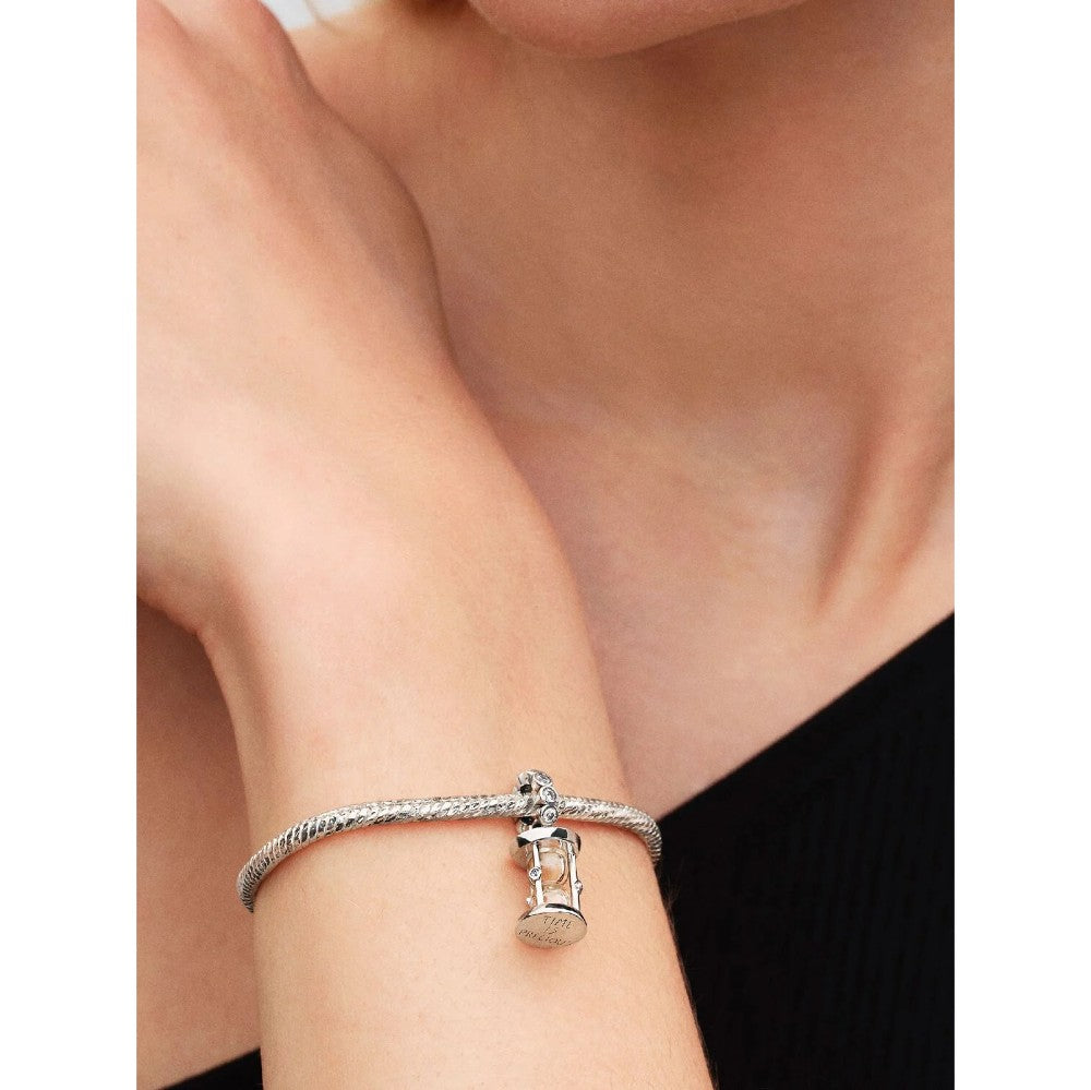 Charm Pendente Clessidra "Time is Precious"