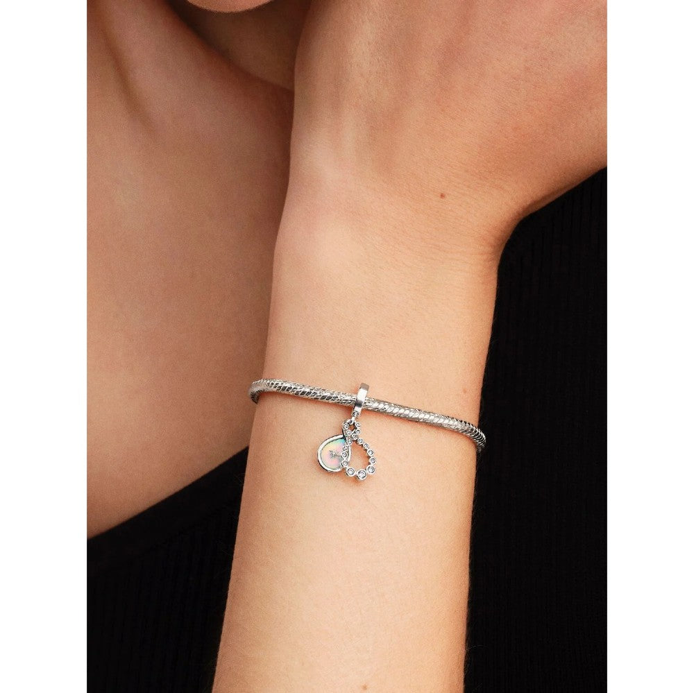 Charm Pendente Doppio Infinito Opalescente