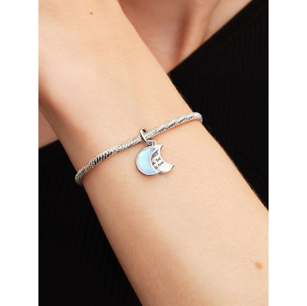 Charm Pendente Doppio Luna Crescente "I Would Give you the Moon"