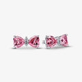 Orecchini Fiocco Luminoso Rosa Grande