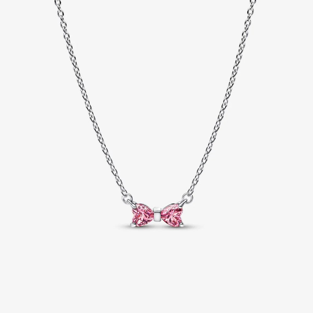 Collana Fiocco Luminoso Rosa