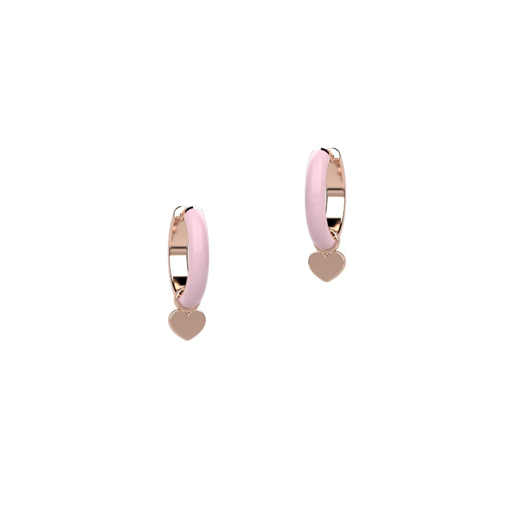NANAN | Orecchini Cerchio Smalto Rosa | NAN0329