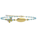 NANAN | Bracciale Targhetta Fatina dei Sogni Azzurra | NAN0544
