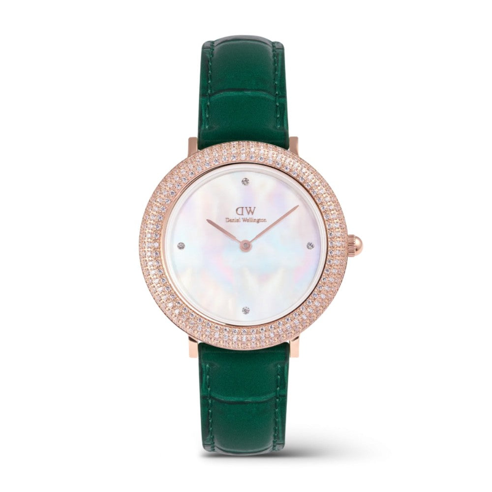 Daniel Wellington | Crystalline Bezel Green Croc Rose Gold