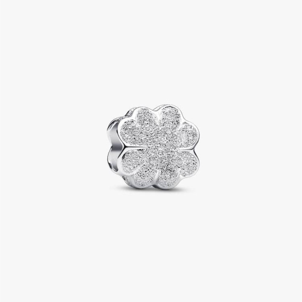 Mini Charm Quadrifoglio effetto diamantato