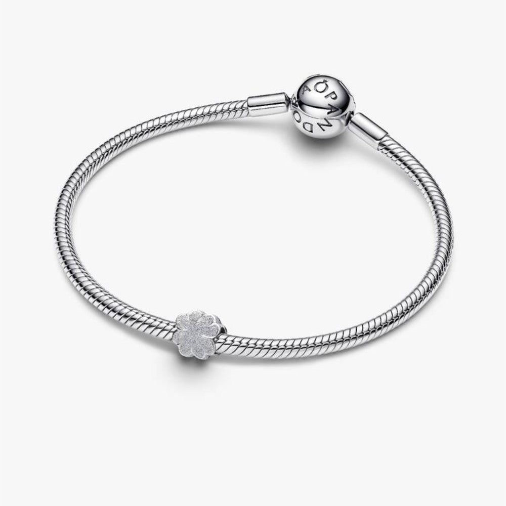Mini Charm Quadrifoglio effetto diamantato