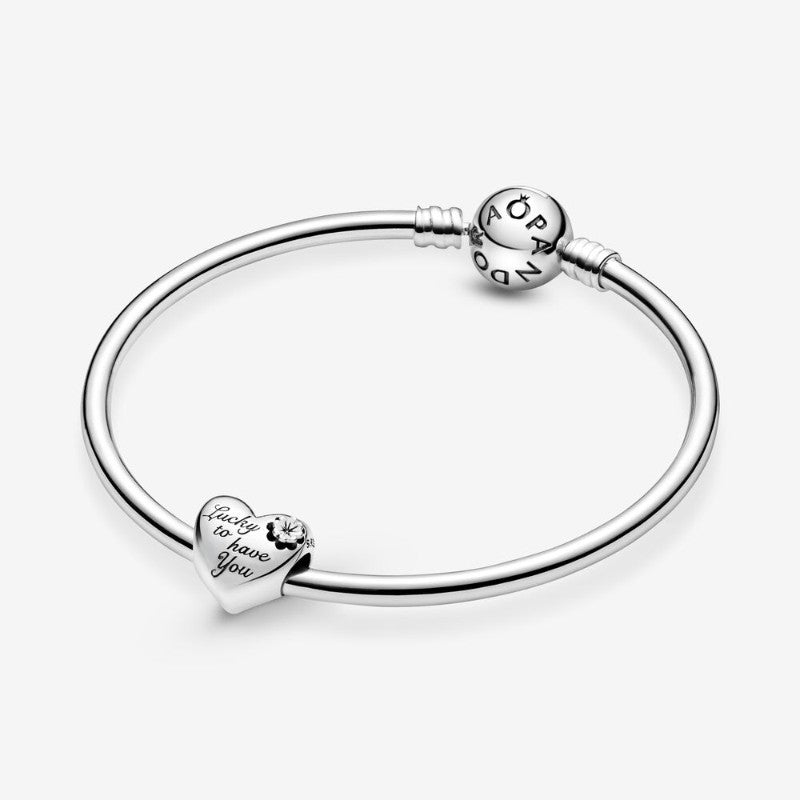 Charm Cuore e quadrifoglio