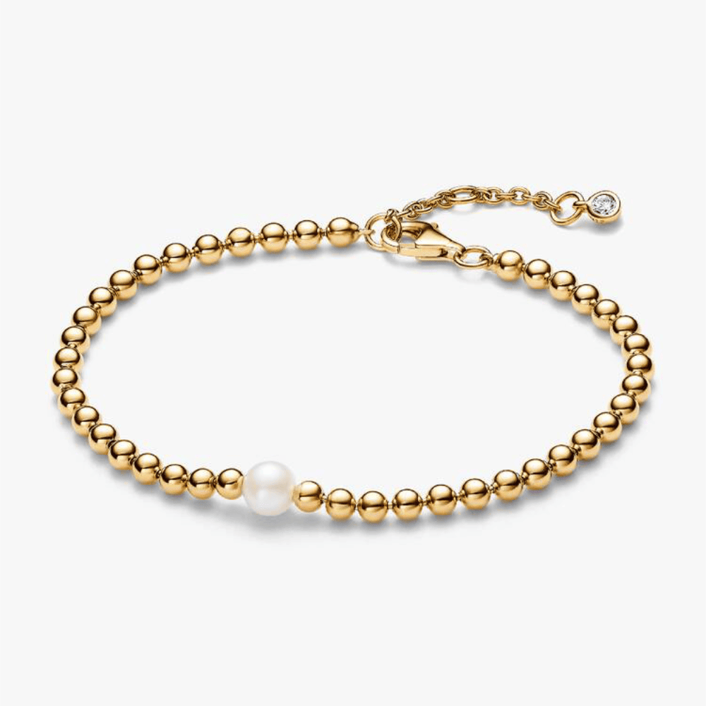 Bracciale con Perla d'Acqua Dolce Coltivata e Sfere