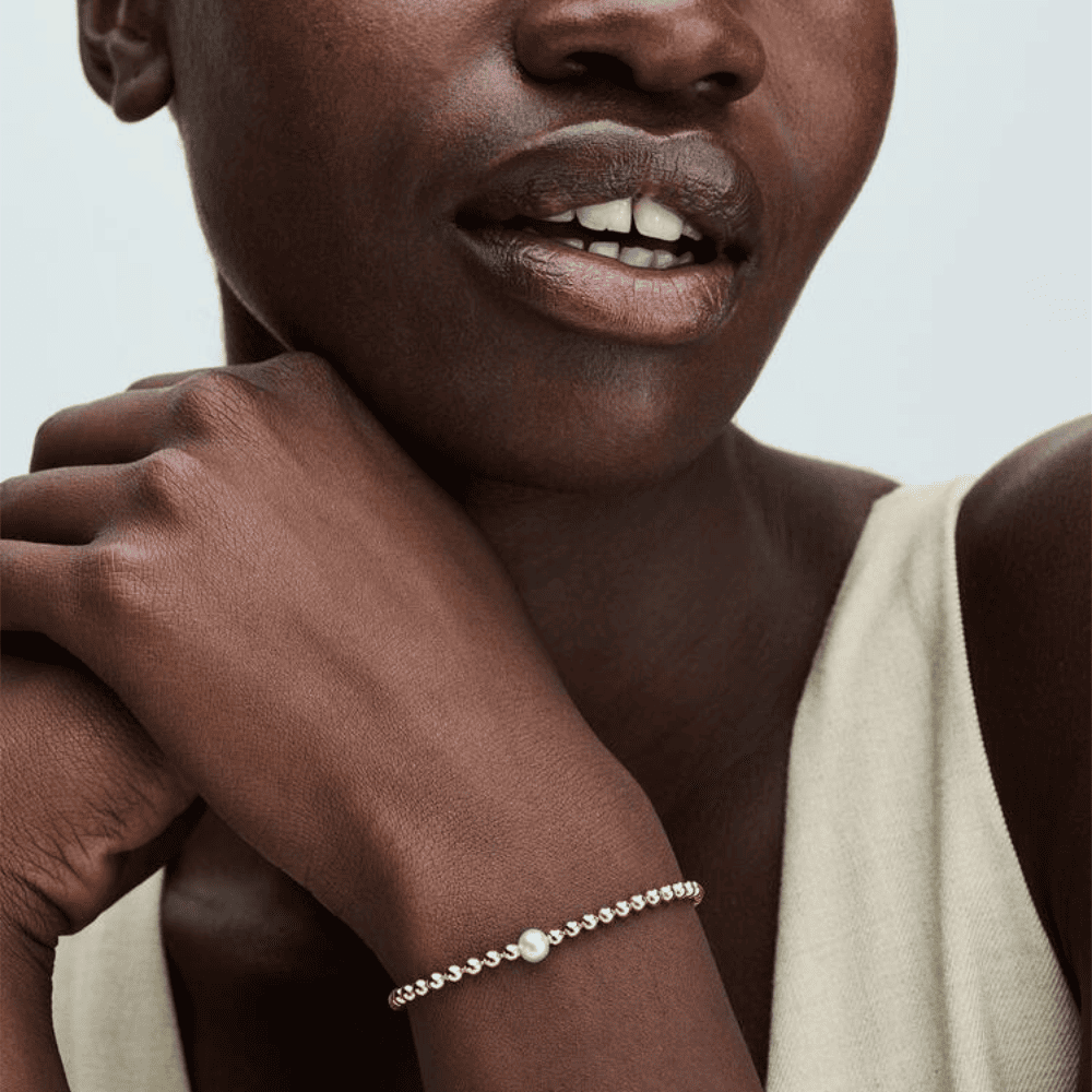 Bracciale con Perla d'Acqua Dolce Coltivata e Sfere