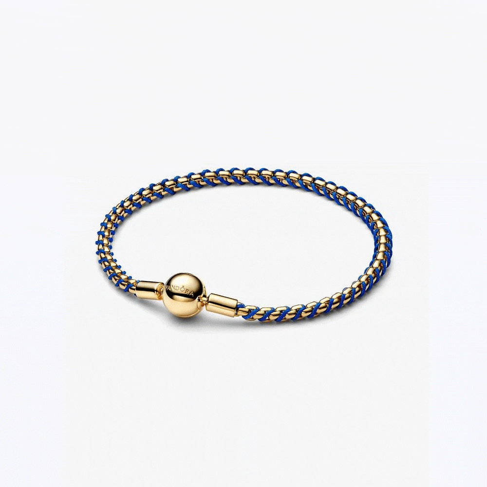 Bracciale Intreccio Tessuto Blu