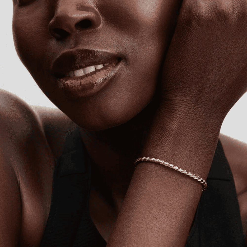Bracciale Maglia Spiga con Chiusura a Sfera