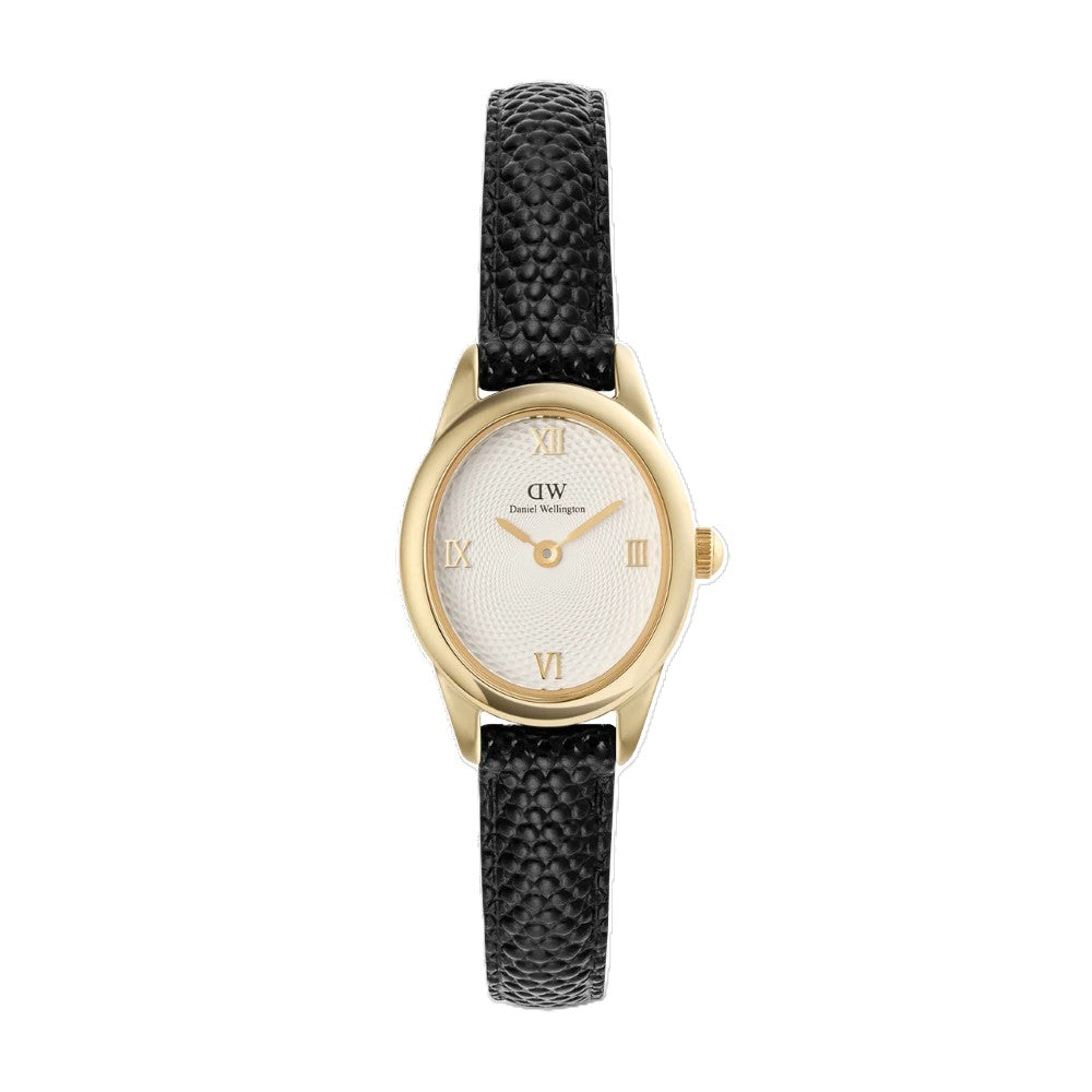 Daniel Wellington | Ophelia Mini Black Lizard White Guilloché Gold
