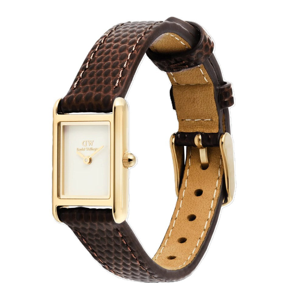 Daniel Wellington | Bound Mini Dark Brown Lizard Gold