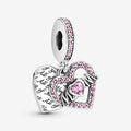 Charm pendente Cuore e mamma