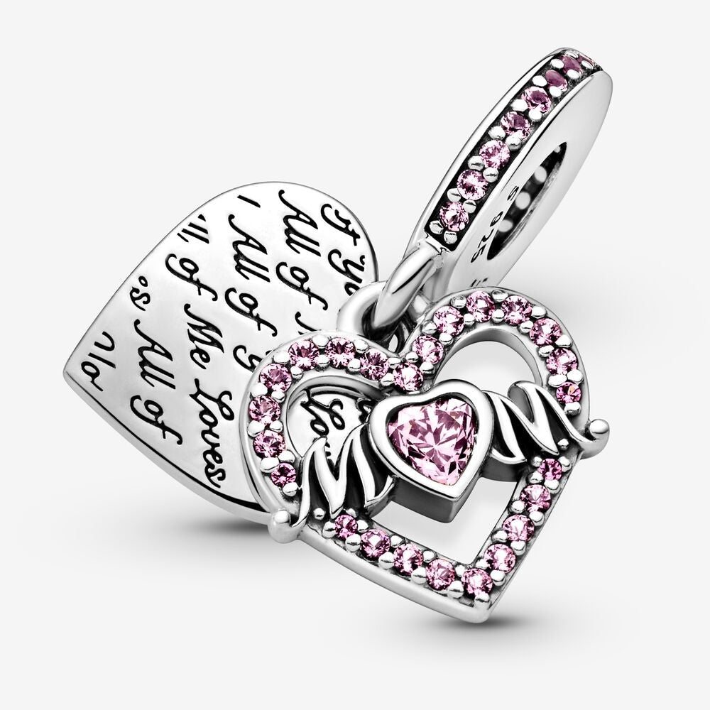 Charm pendente Cuore e mamma