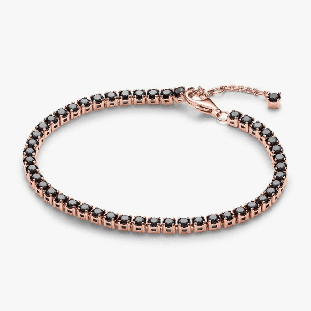 Bracciale Tennis con Pietre Nere