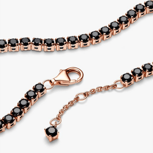 Bracciale Tennis con Pietre Nere