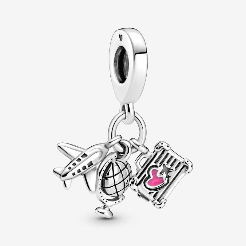 Charm pendente Aereo, globo e valigia