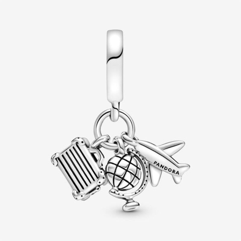 Charm pendente Aereo, globo e valigia