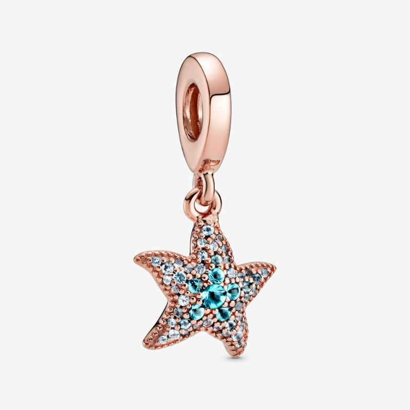 Charm pendente Stella marina scintillante