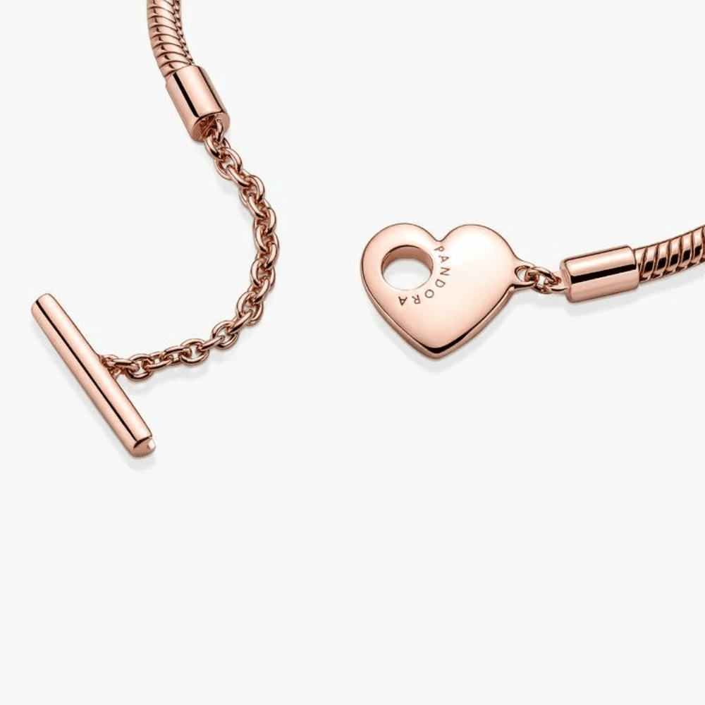 Bracciale con Chiusura a T e Cuore