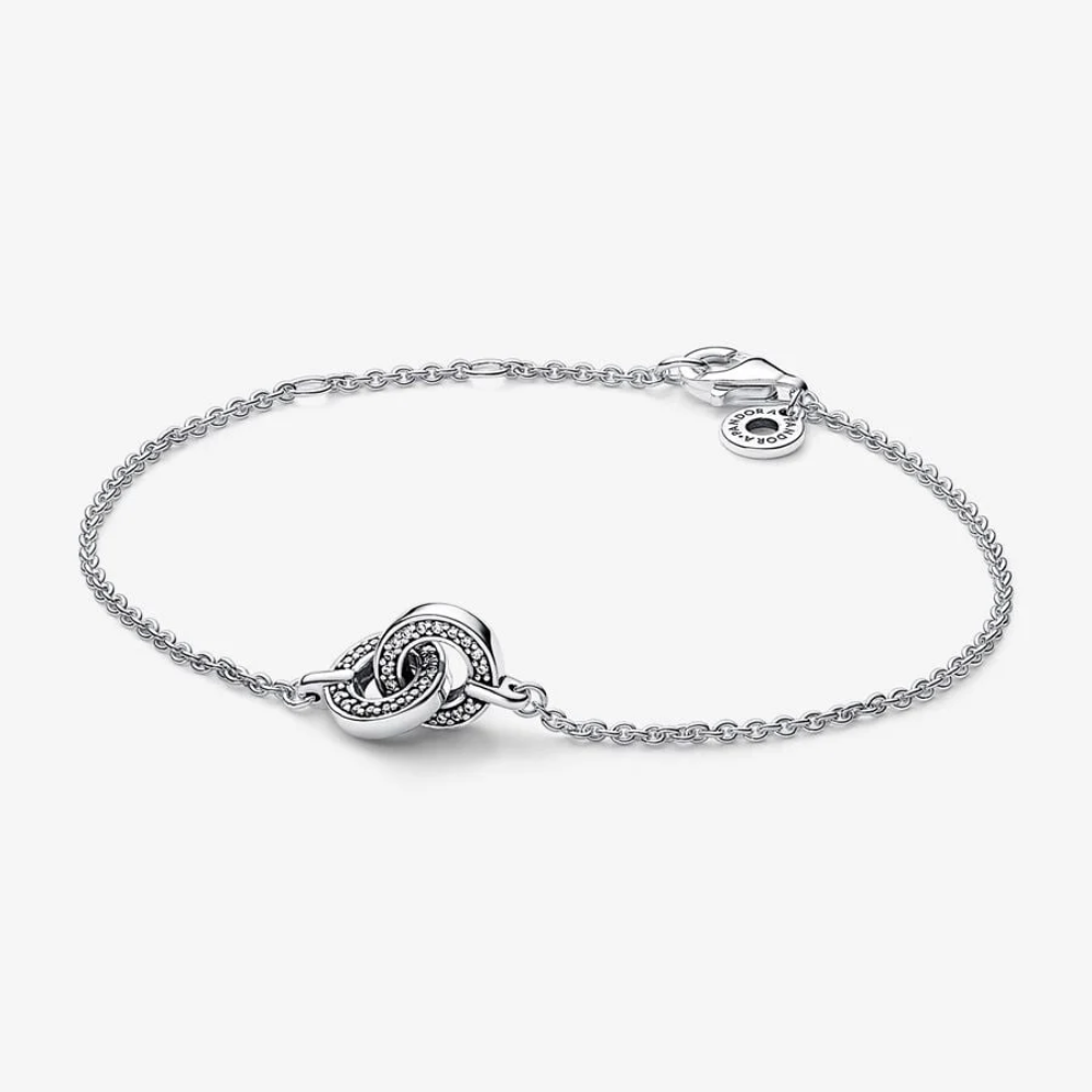Bracciale Cerchi Intrecciati Pavé