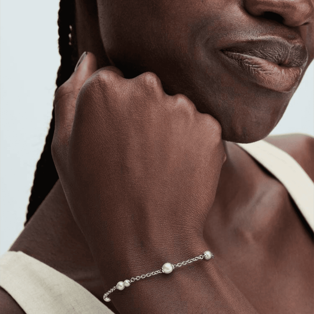 Bracciale Catena con Perle d'Acqua Dolce Coltivate