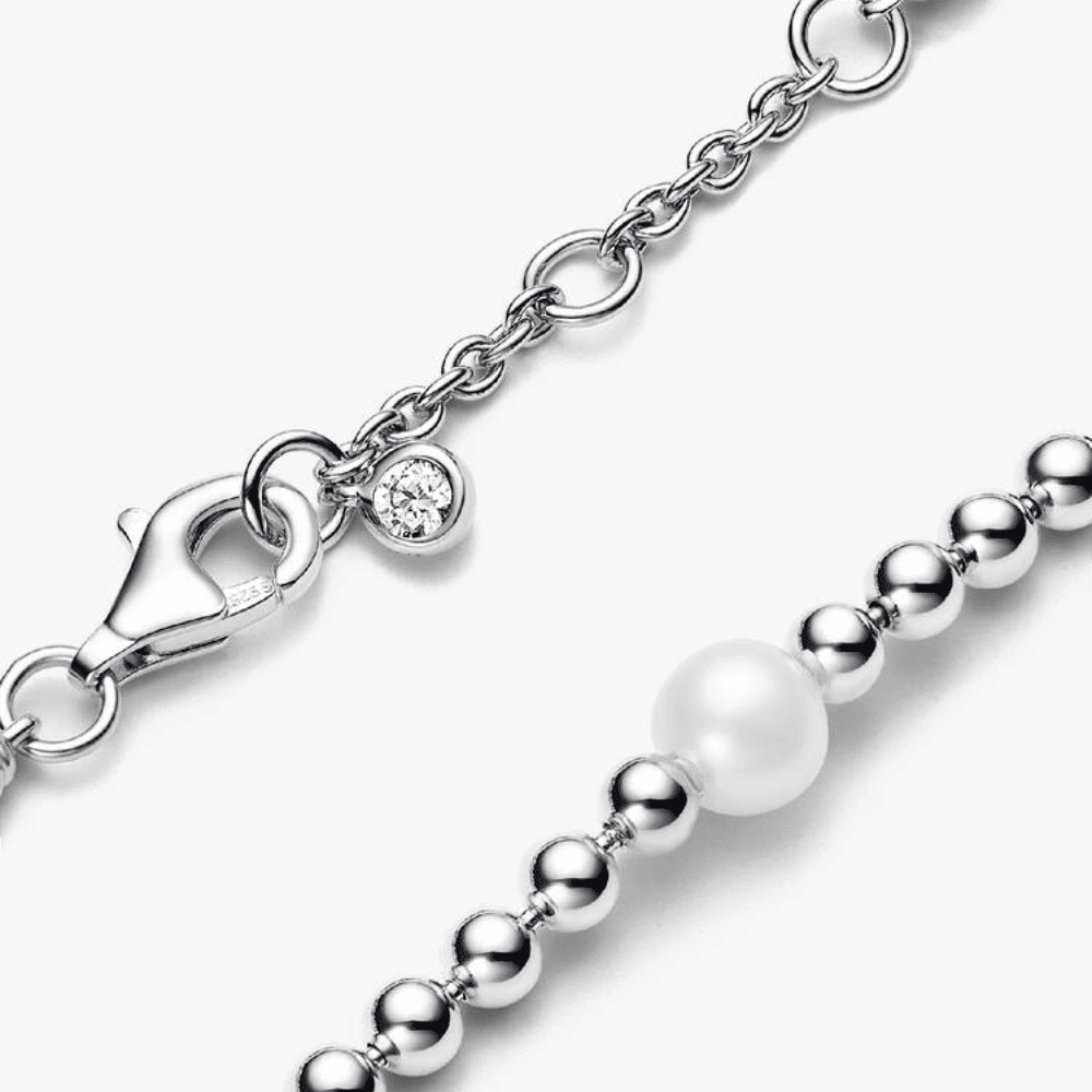 Bracciale con Perla d'Acqua Dolce Coltivata e Sfere