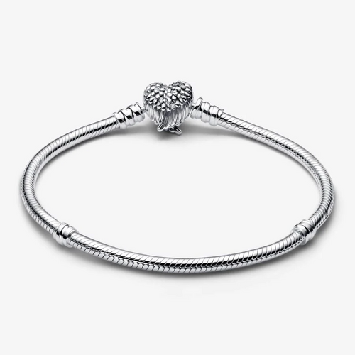 Bracciale con Chiusura a Cuore e Ali d' Angelo